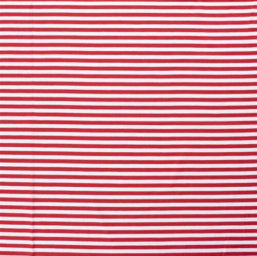 Baumwolljersey Streifen 10mm - rot/weiss