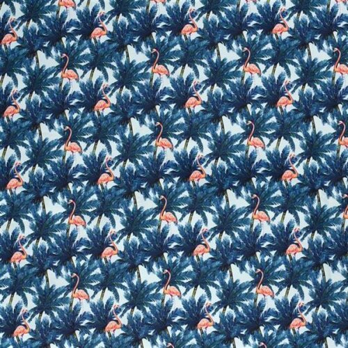Softshell Digital Flamingos unter Palmen mint