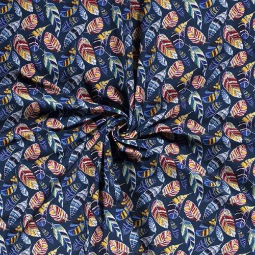 Softshell Digital bunte Federn petrol
