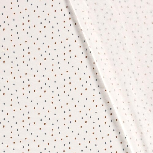 Baumwolljersey kleine Flecken- creme