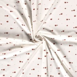 Baumwolljersey kleine Äpfel- creme
