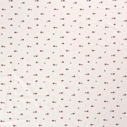 Baumwolljersey kleine Äpfel- creme