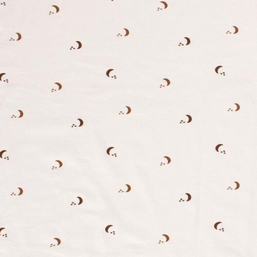 Baumwolljersey Mond und Sterne - creme
