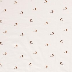 Baumwolljersey Mond und Sterne - creme