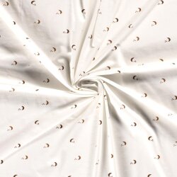 Baumwolljersey Mond und Sterne - creme