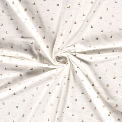 Baumwolljersey kleine Segelboote - creme