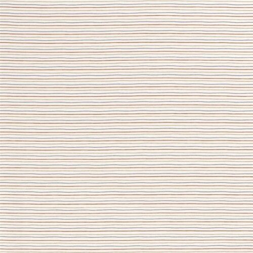 Baumwolljersey feine beige Streifen - creme