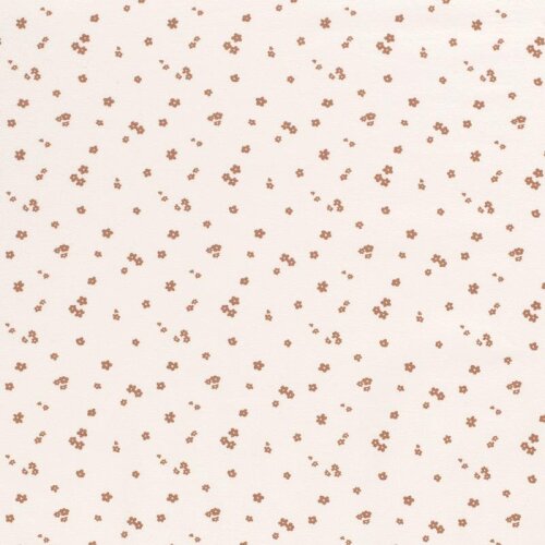 Baumwolljersey kleine Maiblümchen- creme
