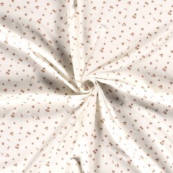 Baumwolljersey kleine Maiblümchen- creme