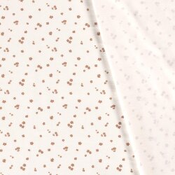 Baumwolljersey kleine Maiblümchen- creme
