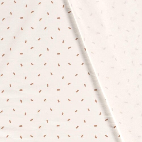 Baumwolljersey Konfetti - creme