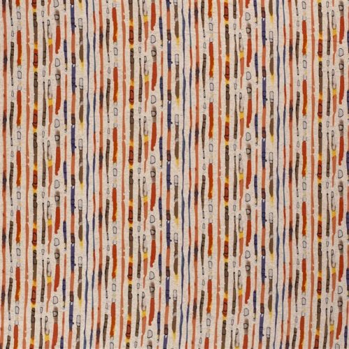 Viskose Leinen Jersey Aquarell Streifen - creme