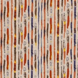 Viskose Leinen Jersey Aquarell Streifen - creme