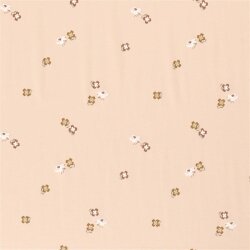 Baumwolljersey kleine Vögel soft rosa