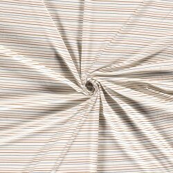 Baumwolljersey bunte Streifen- creme