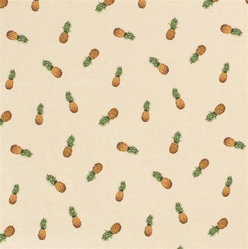 Baumwolljersey *BIO NATUREL* DIGi Ananas - creme