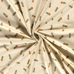 Baumwolljersey *BIO NATUREL* DIGi Ananas - creme