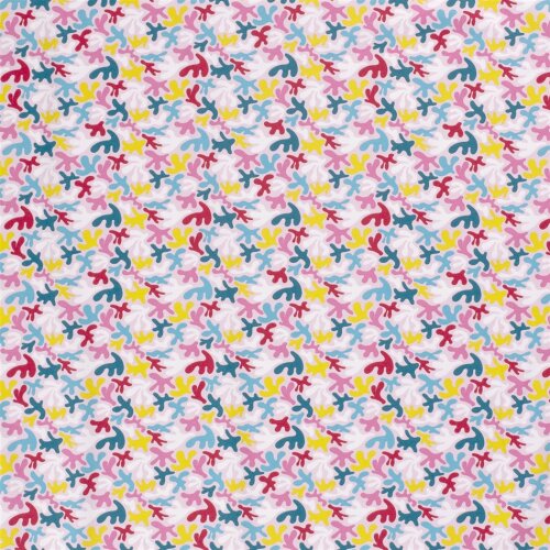 Baumwolljersey bunte Formen - hellrosa