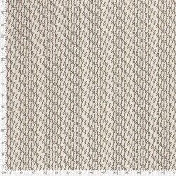 Baumwollpopeline Streifenkreise - hellbeige