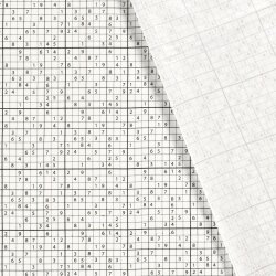 Baumwollpopeline Sudoku - weiss