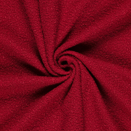 Bouclé Mantelstoff Uni *Marie* - rot