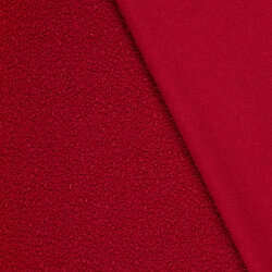 Bouclé Mantelstoff Uni *Marie* - rot