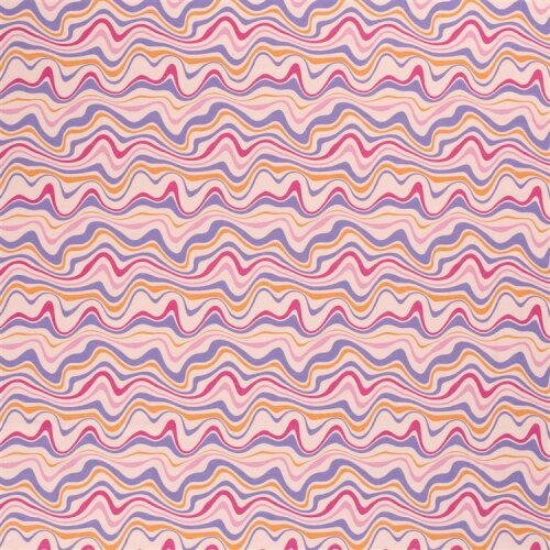 Alpenfleece wilde bunte Linien - kalt softpink