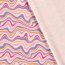 Alpenfleece wilde bunte Linien - kalt softpink