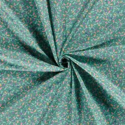 Baumwollpopeline bunte Lichterkette - mint
