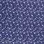 Baumwollpopeline Schneeflocken - blau/weiss
