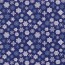 Baumwollpopeline Schneeflocken - blau/weiss