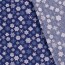 Baumwollpopeline Schneeflocken - blau/weiss