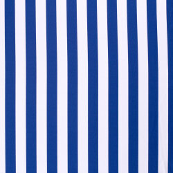 Modestoff Dekostoff breite Blockstreifen - weiss/blau
