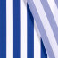Modestoff Dekostoff breite Blockstreifen - weiss/blau