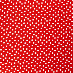Modestoff Dekostoff Dots - rot/weiss