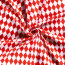 Modestoff Dekostoff Rauten - weiss/rot