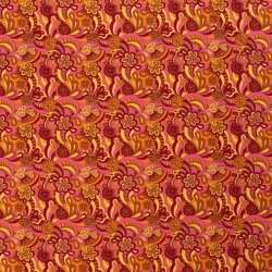 Modestoff Dekostoff Paisley Blumen - orange