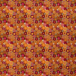 Modestoff Dekostoff Hippie Blumen - orange