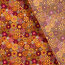 Modestoff Dekostoff Hippie Blumen - orange