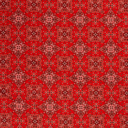Modestoff Dekostoff Blumenmandala - rot