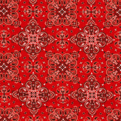 Modestoff Dekostoff Blumenmandala - rot