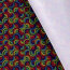 Modestoff Dekostoff Regenbogenfächer - schwarz