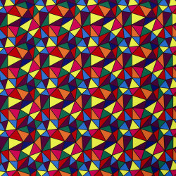 Modestoff Dekostoff buntes Dreieckmosaik - schwarz