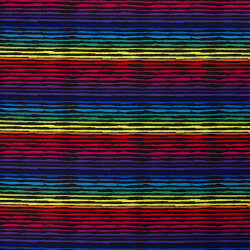 Modestoff Dekostoff Regenbogenstreifen - schwarz