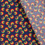 Modestoff Dekostoff Regenbogenkreise - blau