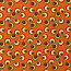 Modestoff Dekostoff Regenbogenkreise - orange