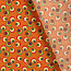 Modestoff Dekostoff Regenbogenkreise - orange