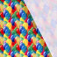 Modestoff Dekostoff bunte Luftballons - orange
