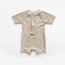 Funktions und Badeanzugstoff LSF50 Recycled Streifen - beige/creme