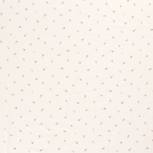 Baumwolljersey Blümchen - creme